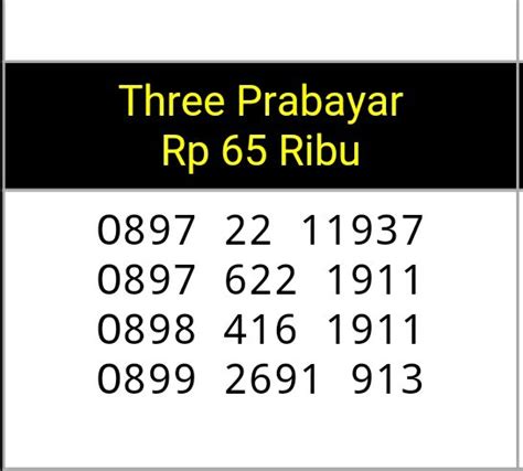 Jual Nomor Cantik Three Tri 11digit 4G Seri Tahun 1937 1911 1913 Super