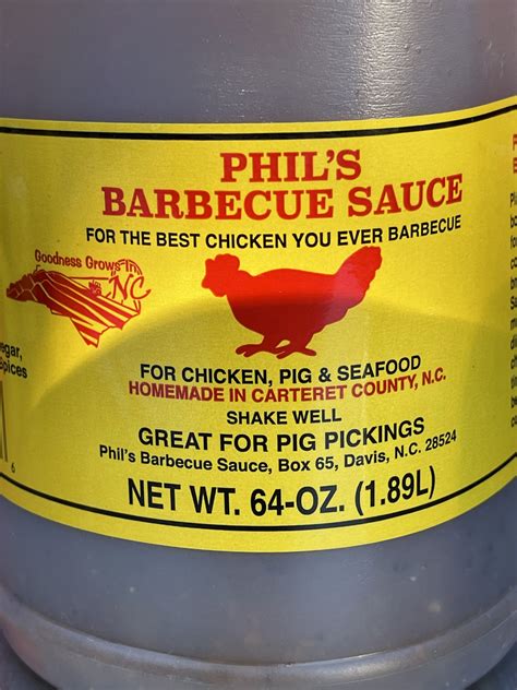 Gallon Phils Barbecue Sauce Oz Dip Bbq Chicken Seafood Eastern