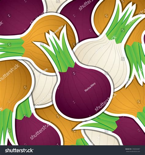 Mixed Onion Sticker Card In Vector Format 105034487 Shutterstock