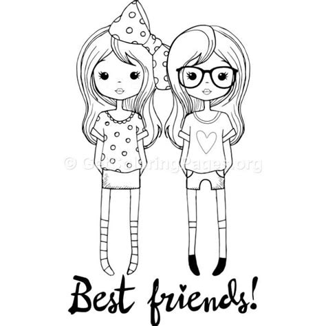 Coloring Pages Best Friends At Tanenochblog Blog