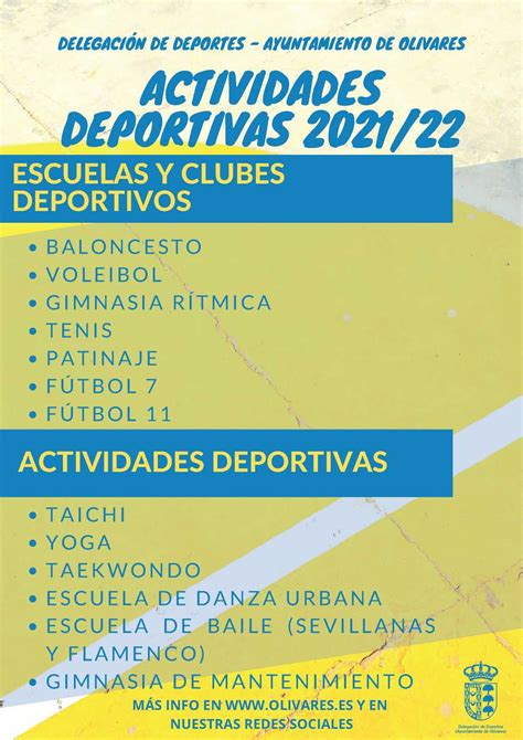 Conoce Todas Las Actividades Deportivas Para El Curso 21 22 Únete Al