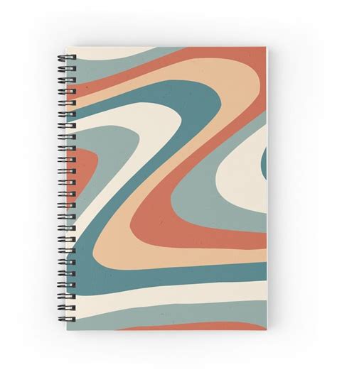 S Retro Abstract Aesthetic Spiral Notebook By Trajeado Retro