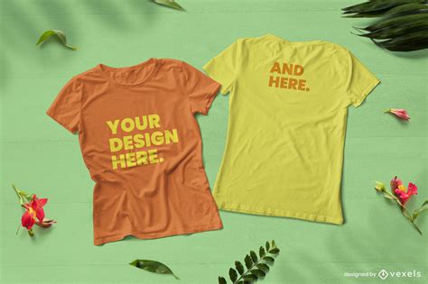 Designs De T Shirts Psd E Modelos De Mockup De Frente Verso