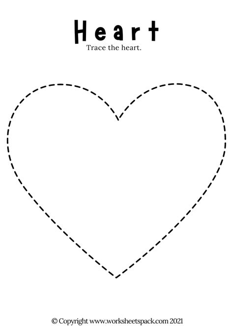 Free Heart Tracing Worksheet Worksheetspack Worksheets Library