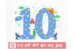 Tenth Birthday Svg Number Ten Svg Graphic By Craft Box Creative Fabrica