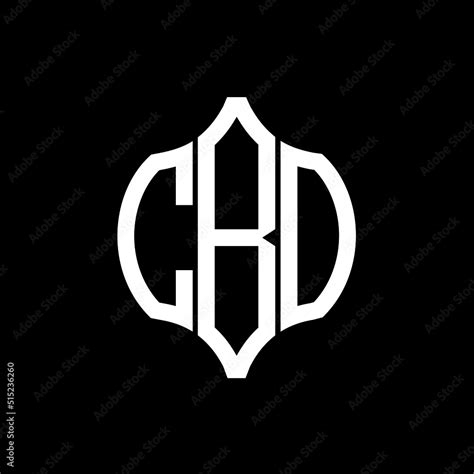 cbo letter logo cbo  black background vector image cbo monogram