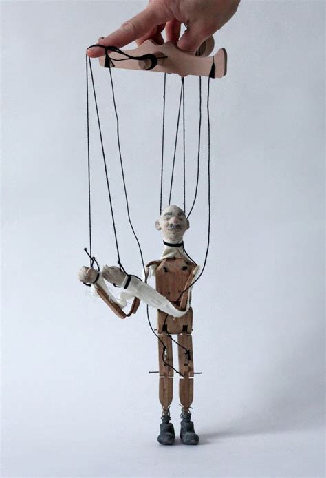 The Woodsman Small Hand Made Marionette Made Of Ceramics Wood And