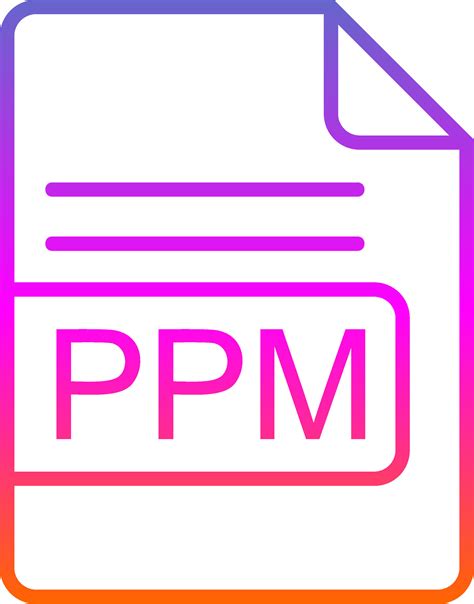 Ppm Archivo Formato Línea Degradado Icono Diseño 43891136 Vector En