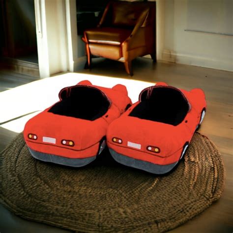 Miata Slipper Plush Soft Toy Red Toy Car Slippers Christmas Etsy Uk