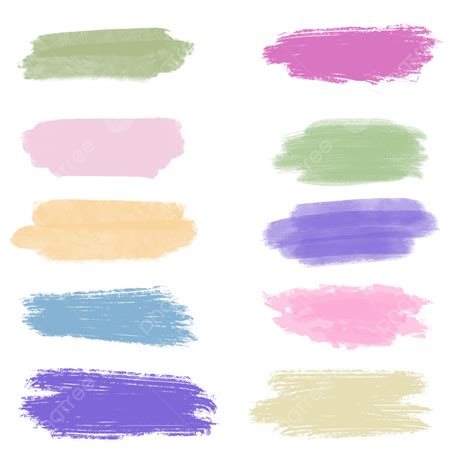 Colorful Brush Strokes Collection Brush Strokes Painting Decorative