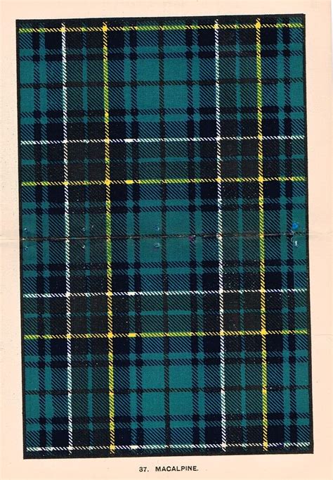 Johnstons Scottish Tartans Macalpine Chromolithograph C1890