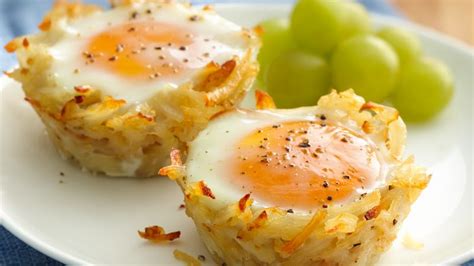 Egg Topped Hash Brown Nests Recipe