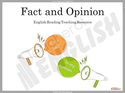 Fact and Opinion teaching resources lessons