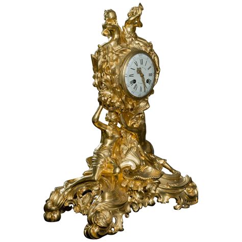 Fine Napoléon Iii Gilt Bronze Mounted Porcelain Clock Garniture Circa