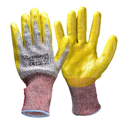 Buy Safeyear Flhdpa Cut Resistant Level Pu Coated Safety Work Gloves