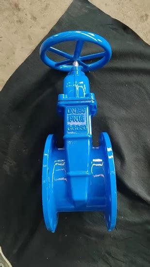 Handwheel Non Rising Stem Pn16 Dn150 Soft Seal Resilient Seated Cast Iron Flange Type Sluice