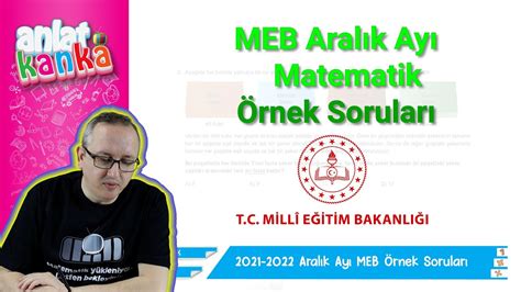 Meb Aralik Ayı Örnek Sorular Matematik Lgs 2022 Youtube