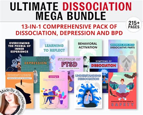 Dissociation Worksheets Workbook Bundle Dissociation Therapy Journal