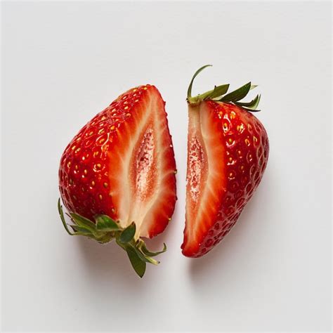 Premium Photo Strawberry Isolated Strawberries Isolate Whole Half Cut