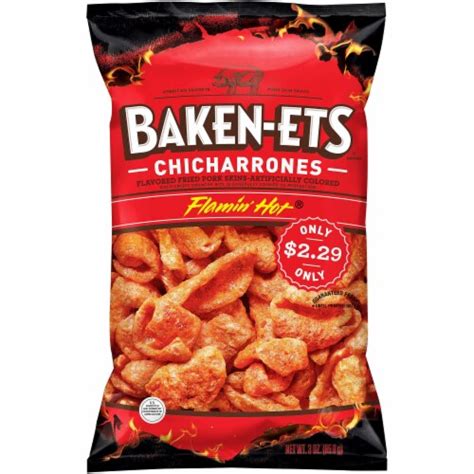 Baken Ets Flamin Hot Fried Pork Skins Oz Kroger