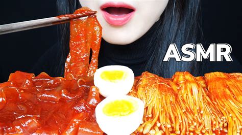 Asmr Spicy Enoki Mushrooms Glass Noodles Eating Sounds 불닭 팽이버섯 납작당면 리얼사운드 [taehee Asmr] Youtube