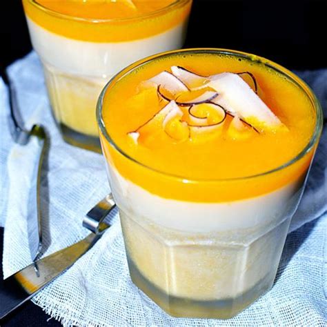 Indulging Coconut Mango Panna Cotta