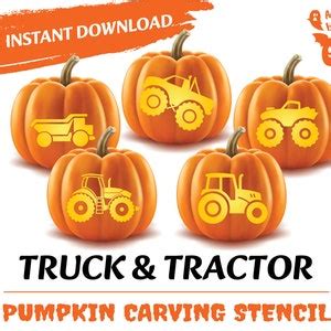 Monster Truck Pumpkin Carving Stencil - Etsy