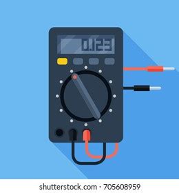 Vektor Stok Vector Illustration Digital Electric Multimeter Measuring