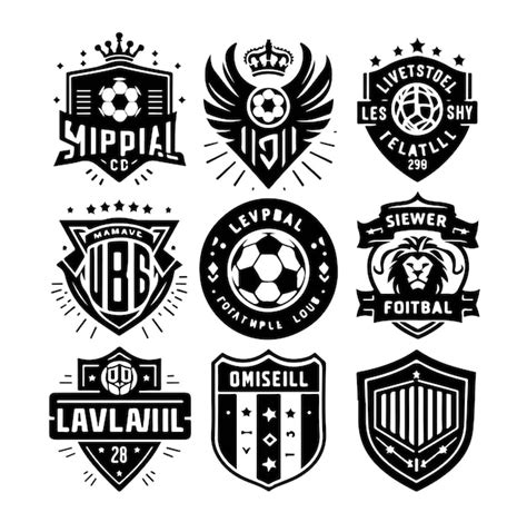 Logotipo Do Clube De Futebol Coroa De Escudo E Cone De Conceito De