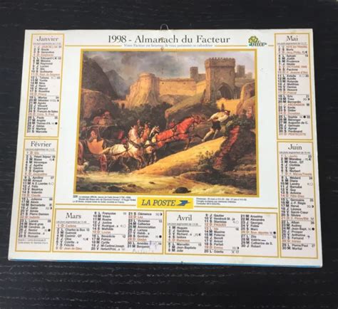 LA POSTE Calendrier Almanach Des PTT 1998 Le Passage Difficile