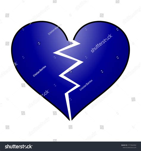 Broken Blue Heart Emoji Vector Stock Vector (Royalty Free) 1717064902 ...