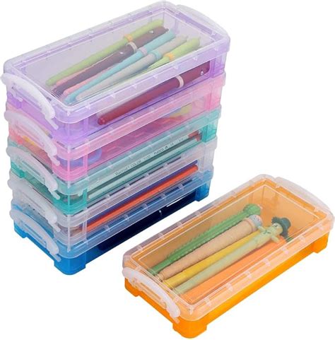 Amazon BTSKY 6 Colors Large Capacity Pencil Box With White