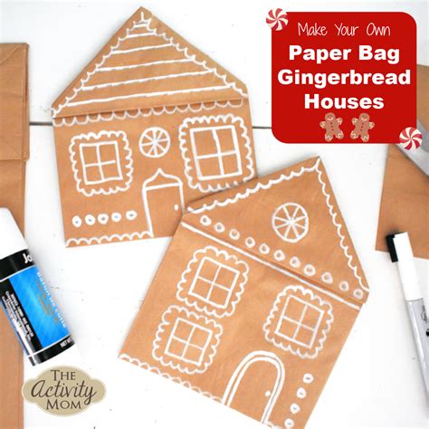 Paper Bag Gingerbread House Free Printable