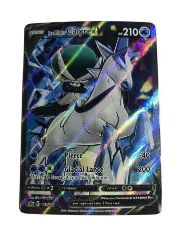 Ice Rider Calyrex V Full Art Ultra Rare Chilling Reign Pokemon