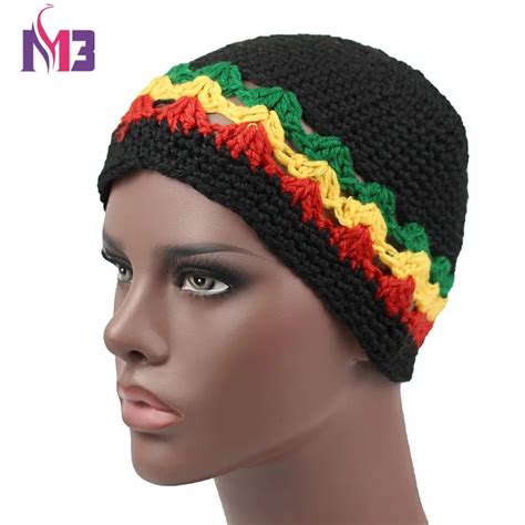 Winter Unisex Women Men Knitted Rasta Hat Warm Handmade Crochet