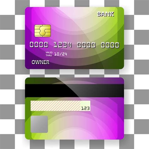 Premium Vector Banking Card Template Background Texture Rainbow Wave