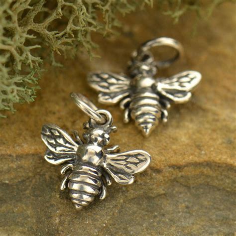 Sterling Silver Bee Charm Small