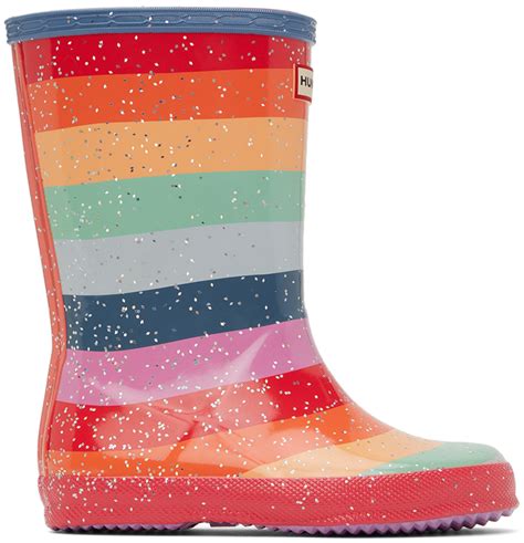 Hunter Multicolor First Classic Glitter Rain Boots Hunter