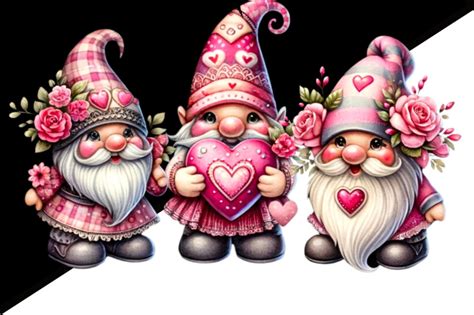 Miniature Valentine Gnomes Png Designs By Tanya Kart Thehungryjpeg