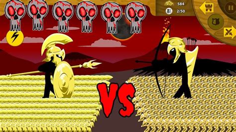 Hack Summon Golden Spearton Vs Golden Archidon Stick War