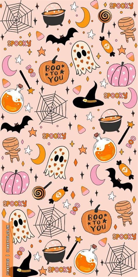 20 Chic And Preppy Halloween Wallpaper Inspirations Trick Or Treat Pink Wallpaper For Desktop