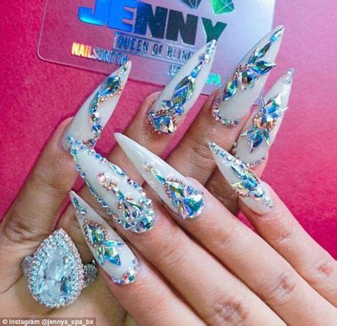 48 Cardi B Nails ideas | cardi b nails, nails, bling nails