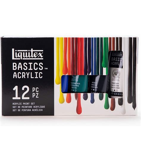 Set Peinture Acrylique Liquitex Basics 12 Tubes