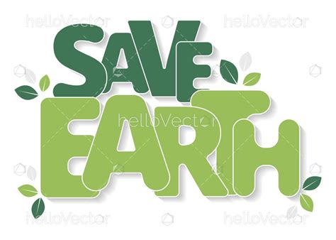 Save Earth Typography Download Graphics And Vectors