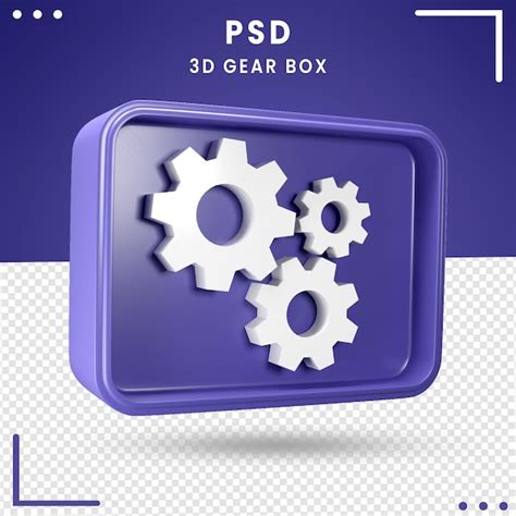 Caixa De Engrenagens Girada D Psd Premium