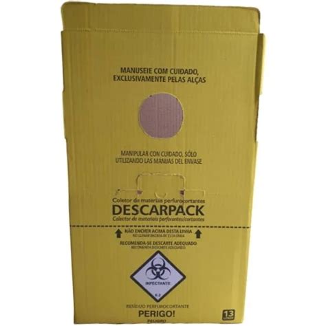 20 Caixa Coletora 13L Perfurocortante Agulha Descarpack Starhouse