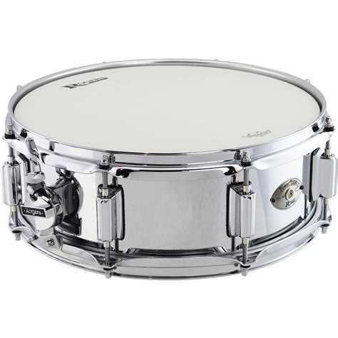 Rogers Powertone Series Steel Shell Snare Drum In High Luster Chrome