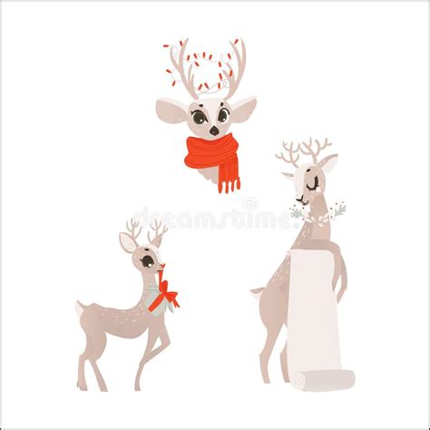 Christmas Santa Reindeer Scroll Background Stock Illustrations 193 Christmas Santa Reindeer