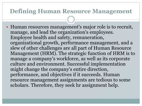 Ppt Defining Human Resource Management Powerpoint Presentation Free