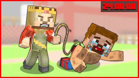 24 SAAT BOYUNCA ARDA RÜZGAR IN KÖLESİ OLDU Minecraft ZENGİN FAKİR